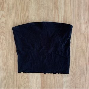 Pacsun Black Lettuce Edge Tube Top